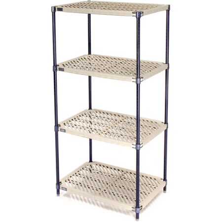 Nexel Starter Unit 21 D, 42 in W, 74 in H, 5 Shelves, Tan PM21427N5